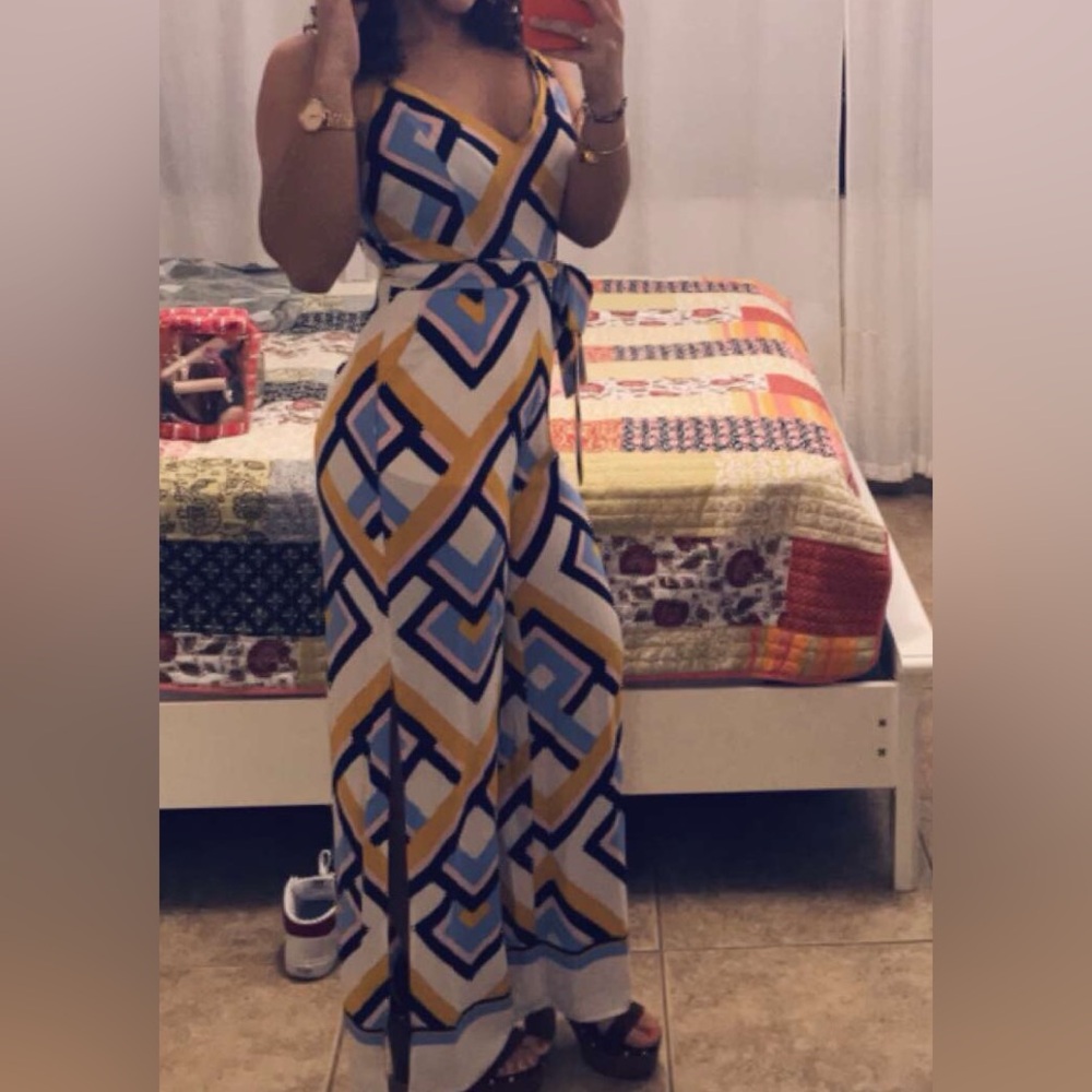 Forever 21 Multicolor Geometric Jumpsuit